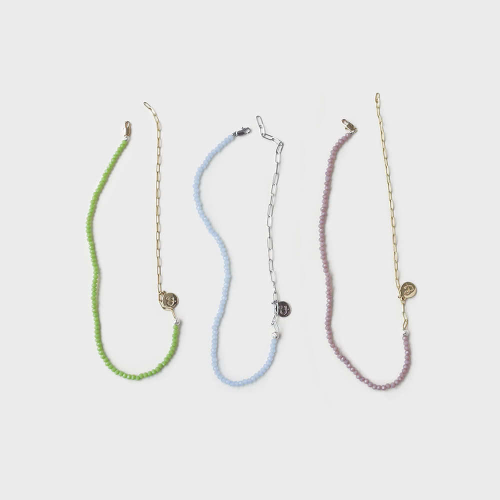 half color bracelet &amp; necklace (3colors)